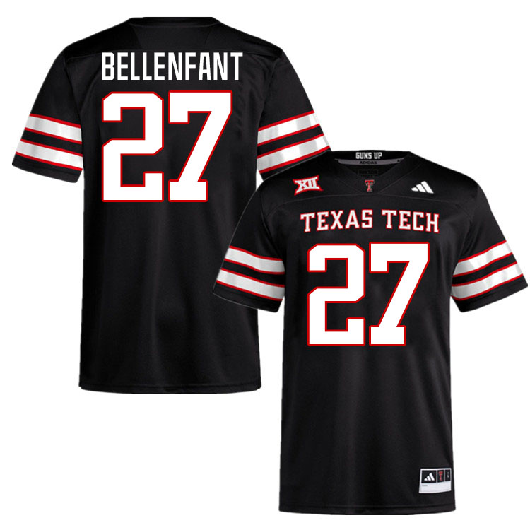 #27 Upton Bellenfant Texas Tech Red Raiders Jerseys College Football Uniforms Stitched-Black #27 Upton Bellenfant Texas Tech Red Raiders Jerseys College Football Uniforms Stitched-Black